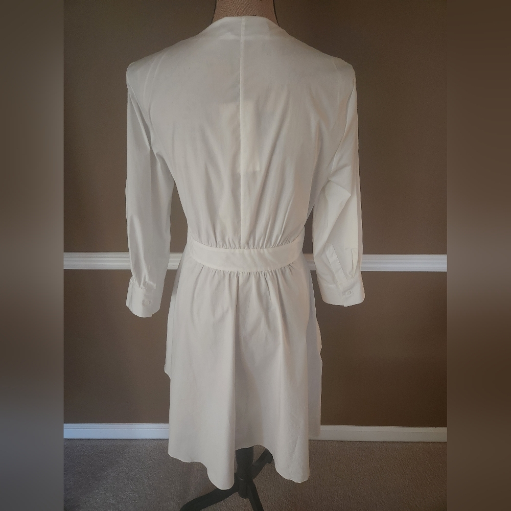 Zara Elegant White Wrap Tunic Med - Picture 2 of 7